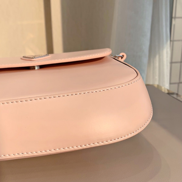 Pra*a cleo brushed leather shoulder bag with flap