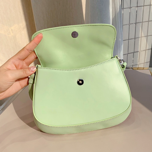 Pra*a cleo brushed leather shoulder bag with flap